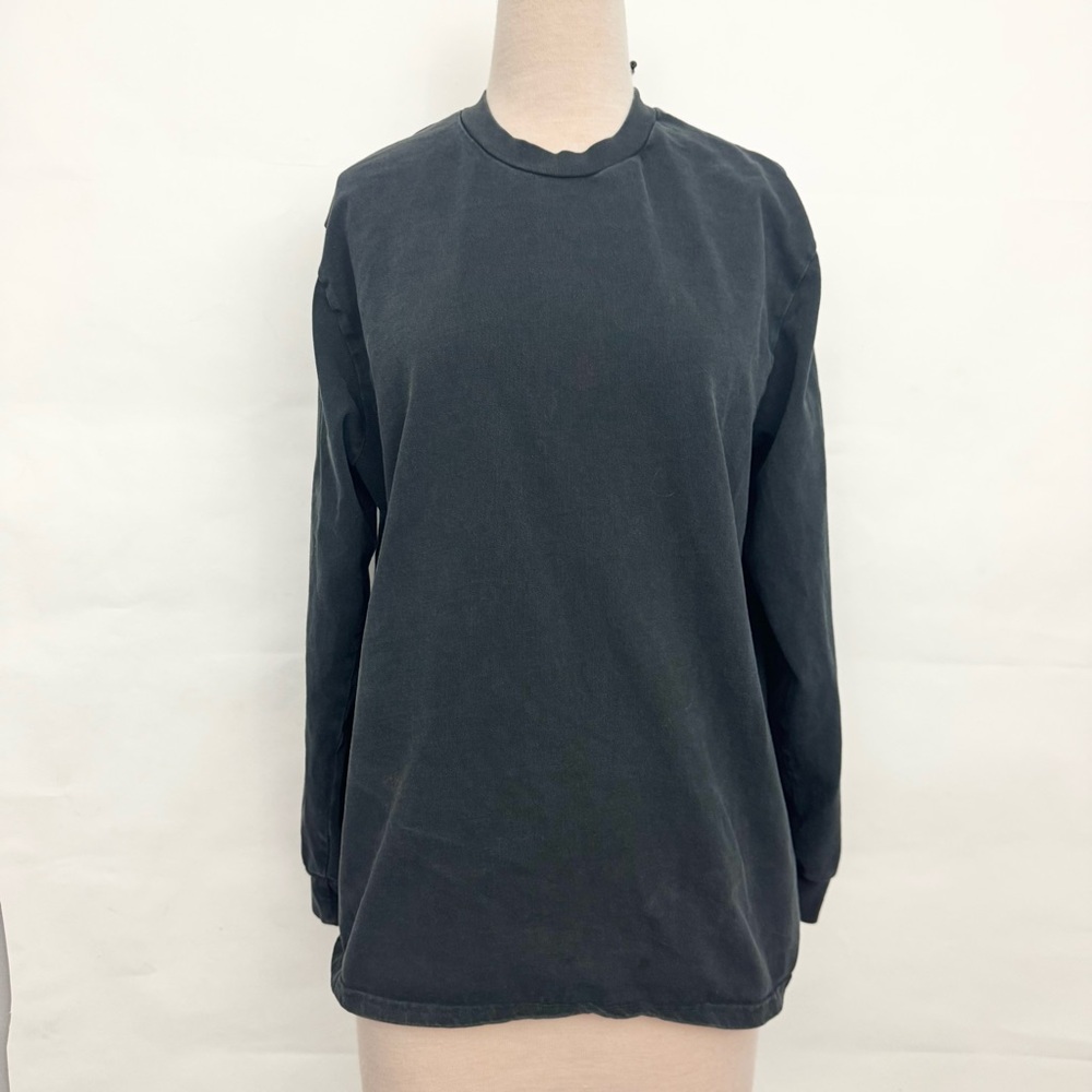 Brandy Melville Black Long Heavy weight Sleeve Tunic T Shirt One Size